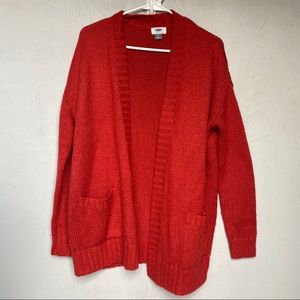 Old Navy Burnt Orange Knit Open Cardigan w Pockets